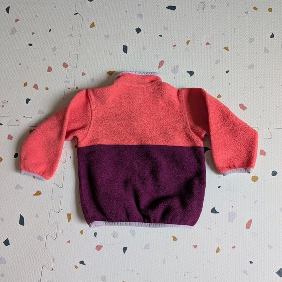 6–12M Patagonia Synchilla Fleece – Pink & Purple Snap Pullover - Picture 4 of 5